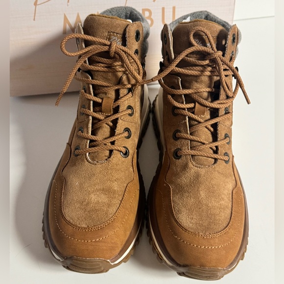 Blowfish Malibu Lodge Sneaker Boot Tan Ranger Microsuede Flannel - Picture 10 of 11